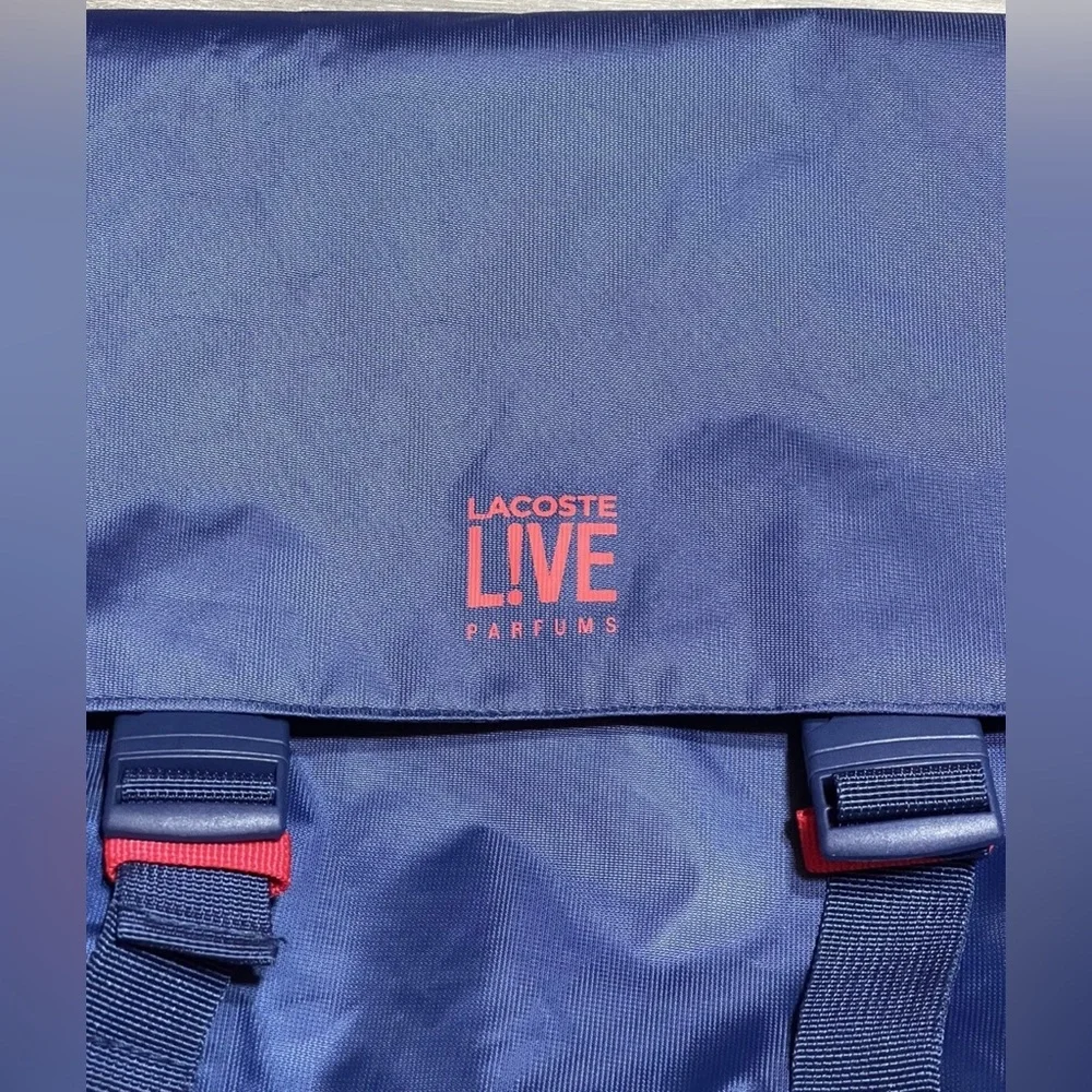 Official Lacoste Live Laptop Messenger Travel Bag Shoulder Cross Body EUC